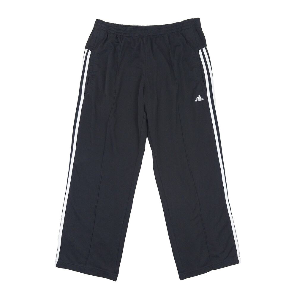 Adidas Track Pants 2009 Mens L Black White 3 Stripe Streetwear Y2K 2000s